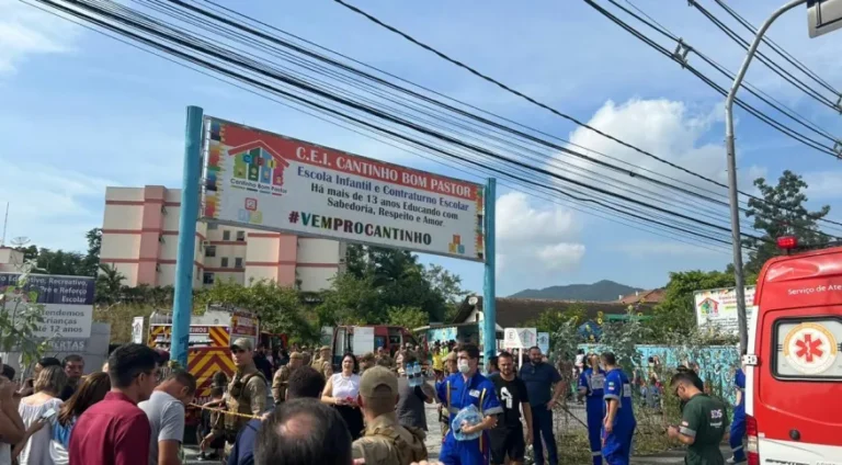 Terrorismo – Homem de 25 anos invade creche e mata quatro crianças em Blumenau; suspeito é preso