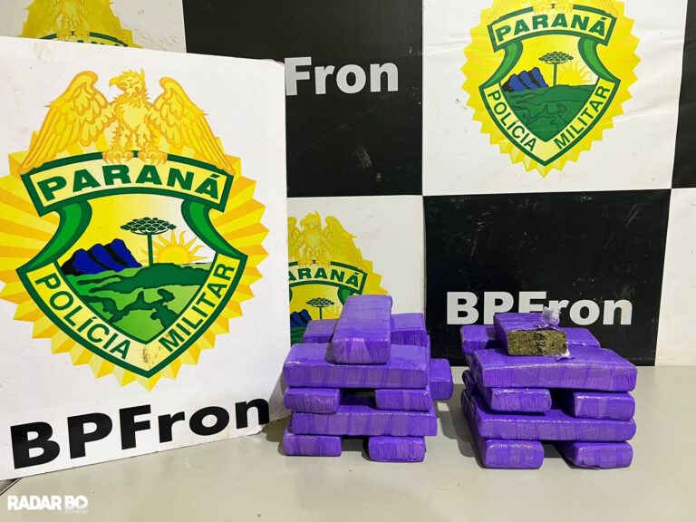 Guaíra – BPFRON realiza apreensão de 11 kg de maconha em abordagem a ônibus na cidade