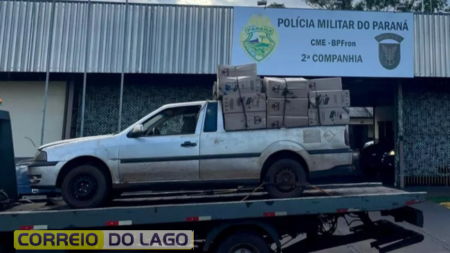 Guaíra – Veículo carregado com cigarros é apreendido