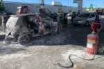 Explosão – Carro com três mulheres explode em posto no Rio Grande do Norte (veja o vídeo)