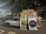 Toledo – Polícia Militar apreende carro carregado com cigarros do Paraguai (vídeo)