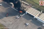 Tragédia – Avião cai em hangar de Cuiabá e duas pessoas morrem