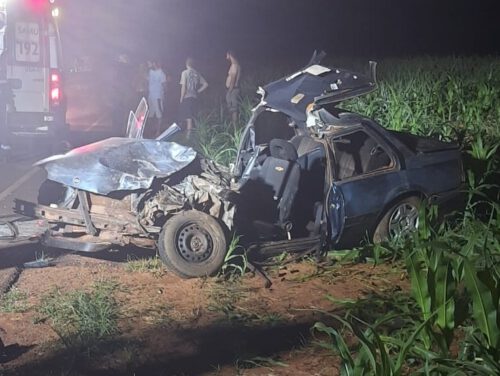Terra Roxa – Grave acidente deixa homem preso às ferragens