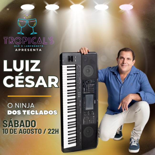 Evento – Neste sábado (10), Luis César se apresenta em Guaíra na Tropical’s Bar