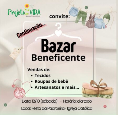 Terra Roxa – Participe do Bazar Beneficente do Projeto Vida!