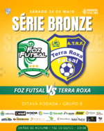 Terra Roxa Futsal encara o Foz Futsal neste sábado (24) em confronto decisivo fora de casa