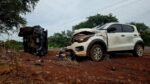 Acidente – Gestante fica ferida após colisão frontal de caminhonete